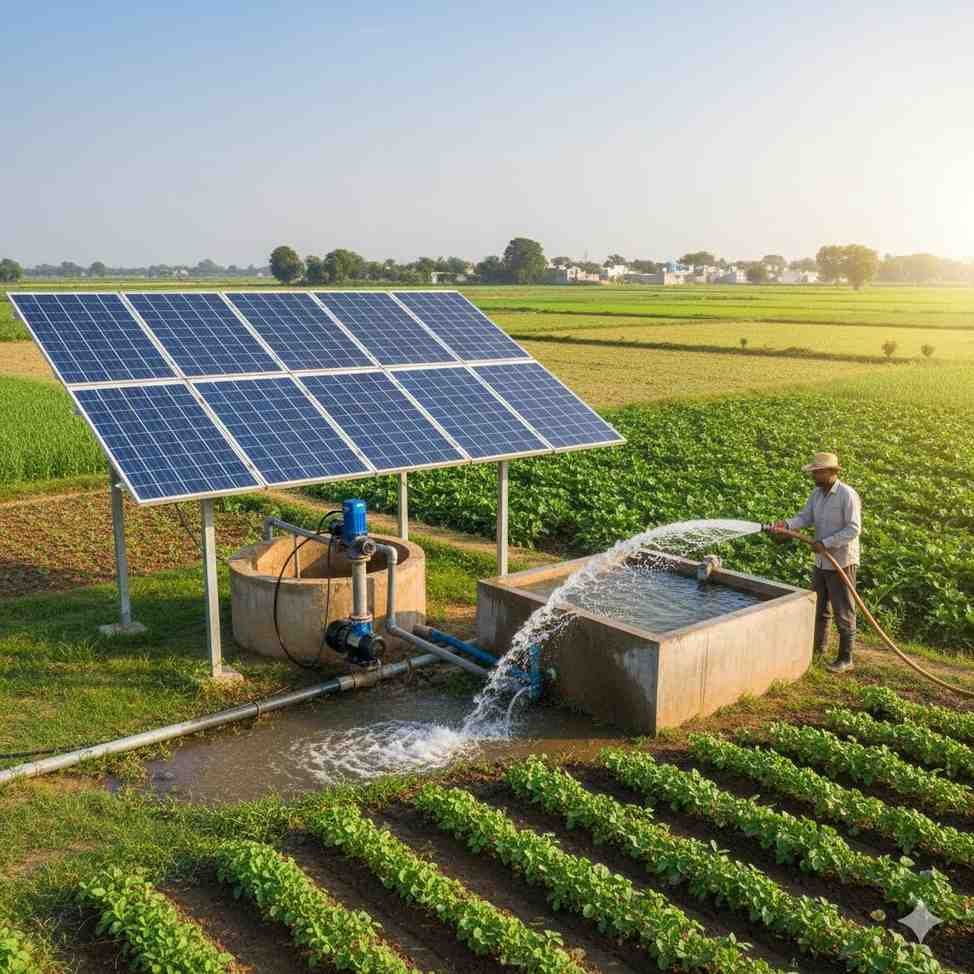 Solar water pump for agriculture and irrigation in India — 3HP and 5HP options