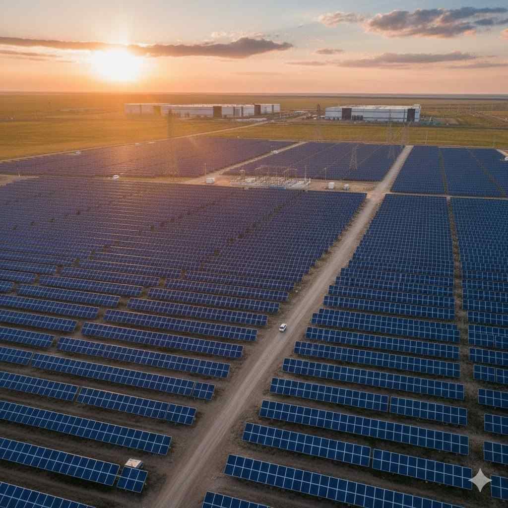 Commercial solar power plant for offices, shops, hospitals and schools